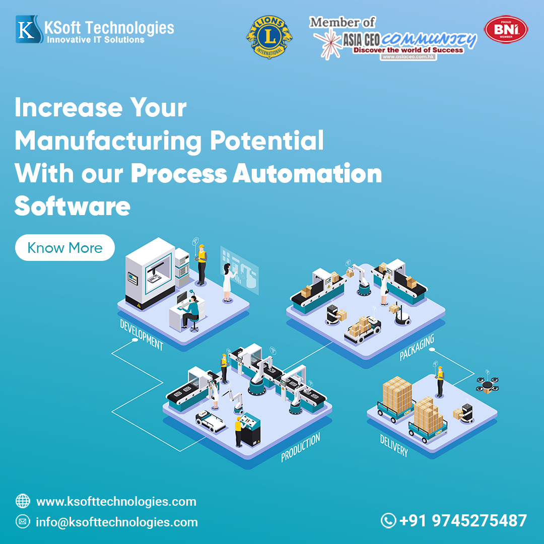 Increase Your Manufacturing Potential With our Process Automation Software

#automation #technology  #engineering #tech #industry
#LetsGrowBusinessWithKsoft
#KsoftWebsiteMovement