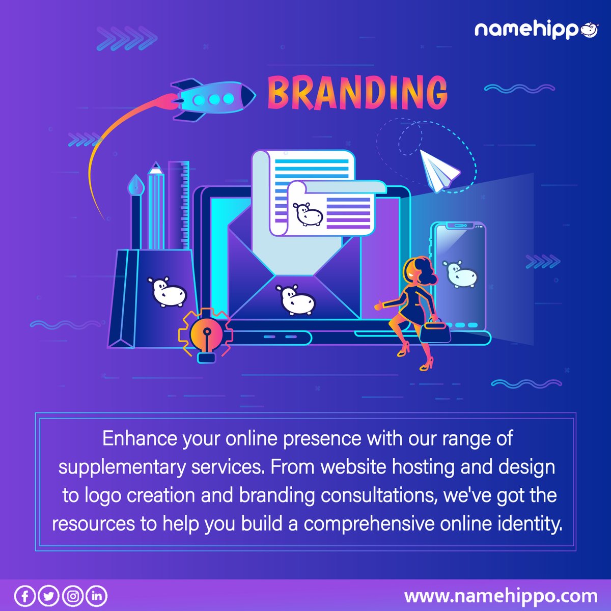 Enhance your online presence  with our range of supplementary services!

Connect with us now!
namehippo.com

#domainname #domainsales #domainforsale #hostingservices #premium #startups #branded #brandidentity #webdevelopment #branding #premiumdomains #business #success