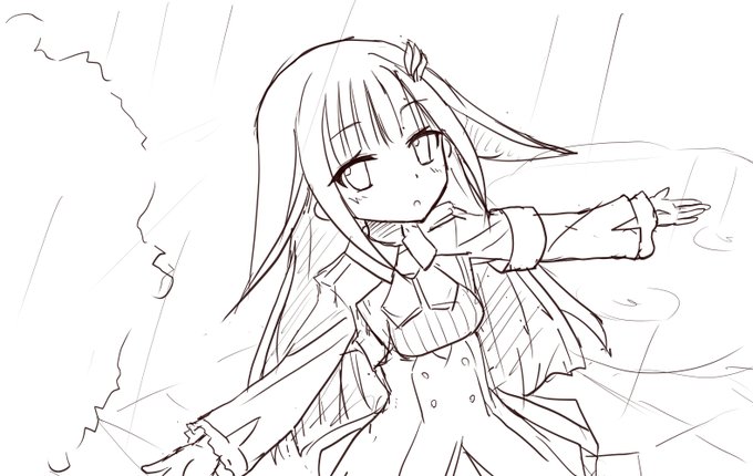 雨に愛され雨とともに生きる第二皇女様を描いてみる。 