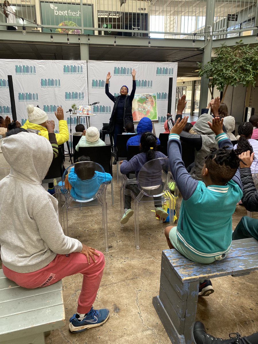 book_capital's tweet photo. Fun filled, interactive morning spent with @LebohangWrites and the kids reading from her latest book Mpumi’s Feast of Love while weaving in the previous titles - Mpumi’s Magic Beads &amp; What does Mpumi Wear. Also great meeting @masegomorulane the illustrator of all Mpumi books ❤️📚 https://t.co/zkWSScfyaP
