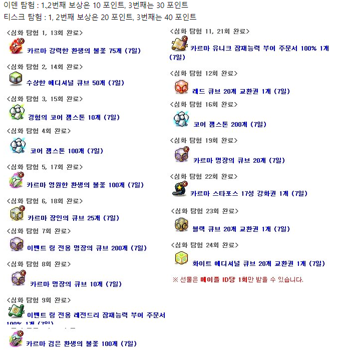 MapleStory_hy's tweet photo. 1.2.155 테섭 신규 이벤트 요약 정리

https://t.co/XjOVaVDFdd https://t.co/J55G3dDDn8