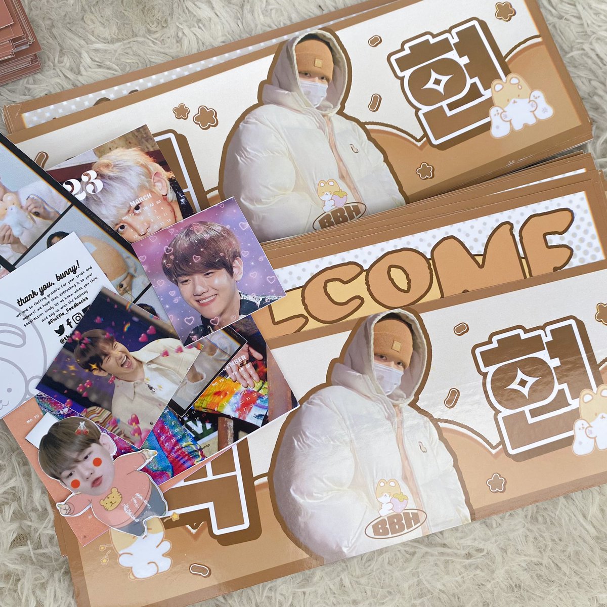 bmariaerigom's tweet photo. Thank you so much @litratoroid &amp; @TheFluffleShop for your printing services that truly provides high quality banners &amp; sticker sheets for #OVERPASSinMNL_Baekhyun 🤍 

I'm very excited to share this with our co-phixos, until our next transaction! https://t.co/DhkVMqNQbd
