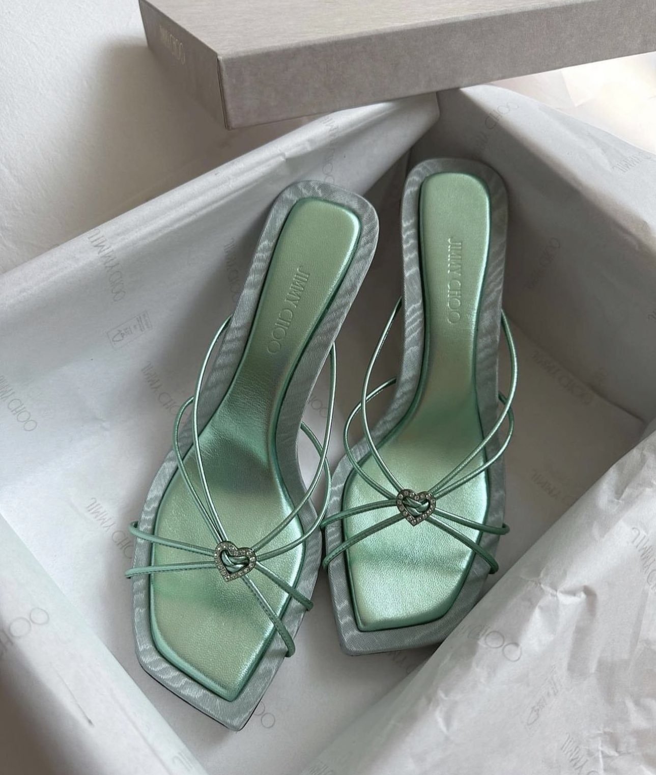 Jimmy choo store green sandals