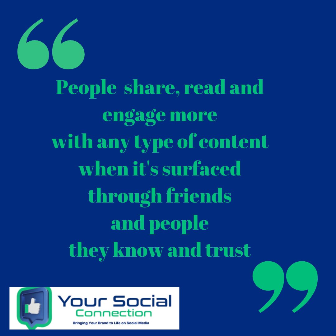 Trust: The fuel that ignites content's journey, as it spreads through the power of shared connections.
 #socialmediamarketing #buildyourbrand #DigitalMarketing 
 #SEO #SocialMediaManagement #BrandAwareness #OnlineMarketing #SocialMediaStrategy
#SmallBusinessMarketing