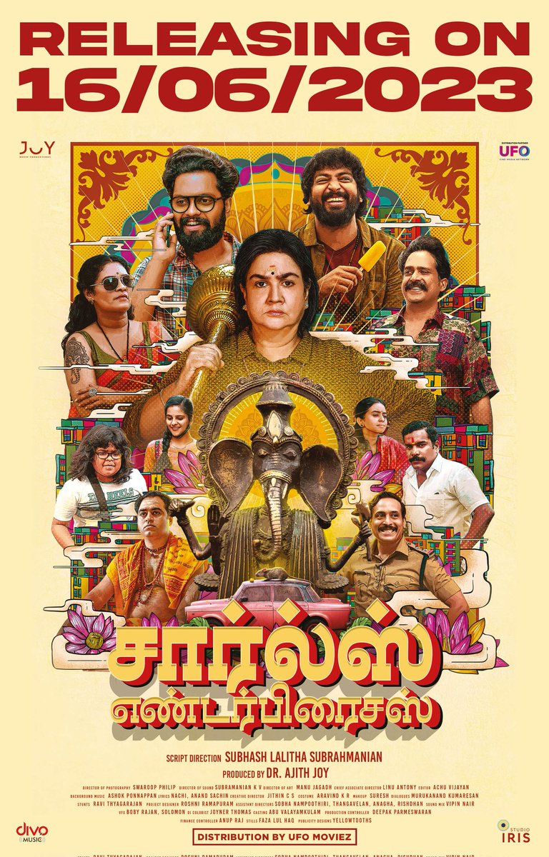 #CharlesEnterprises releasing in cinemas 16th June   #Urvasi #Kalayarasan #Baluvarghese

@KalaiActor
#Gurusomasundharam #Sujithshankar #Abhijashivakala #Manikandanachari #Sudheerparavoor #Bhanu #Mariduna #touringtalkies