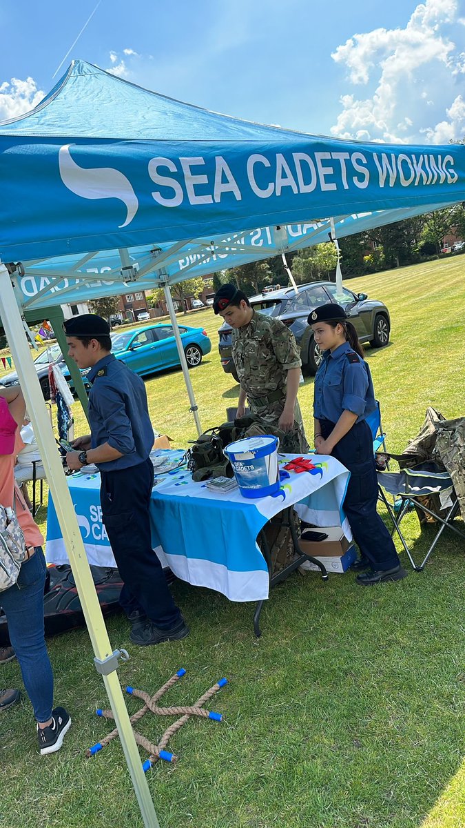 The unit being represented at West End Village Fair today by PO Page, MC Page, and CDT Page 🫡