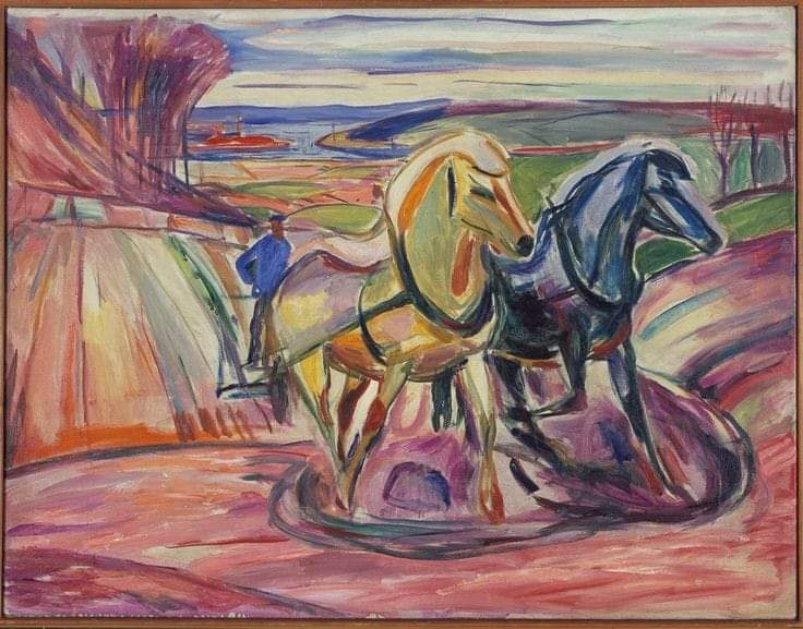 Edvard Munch🇧🇻
Spring Ploughing 🖼
1916 Oil on canvas🎨
Munch Museum, Oslo 🏛