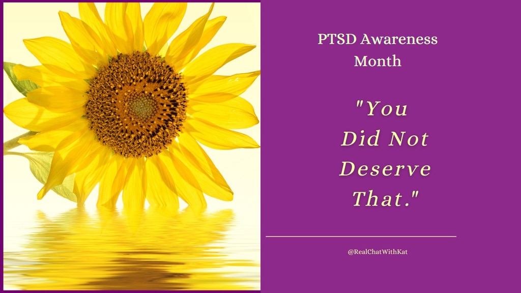 June is PTSD Awareness Month

Please remember - You Did Not Deserve What Happened.

If you are suffering from PTSD, please reach out and find help. You are not alone.

#ptsd #ptsdawareness #ptsdawarenesmonth #traumarecovery #traumahealing #healingjourney #endthestigma