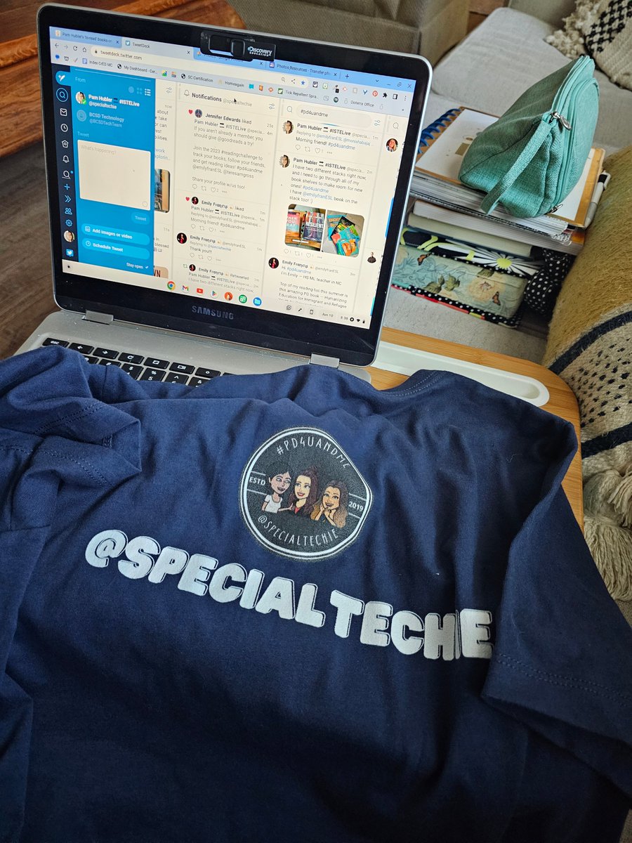 Look @emilyfranESL & @teresamgross ! I got my shirt ready for #ISTELive at the end of the month! #pd4uandme
@canva does a great job with t-shirts!