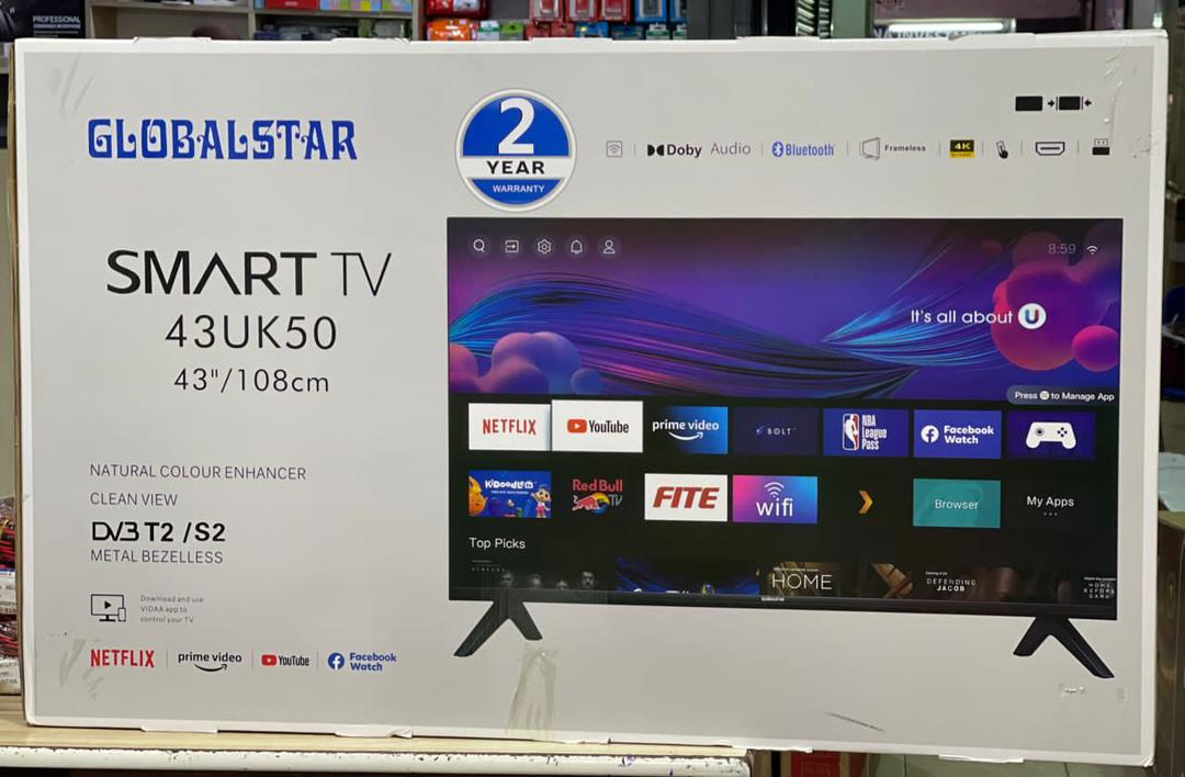 Offer valid while stock last
43 smart frameless tv ,
Brand: Globalstar

Price is 770k ❗❗