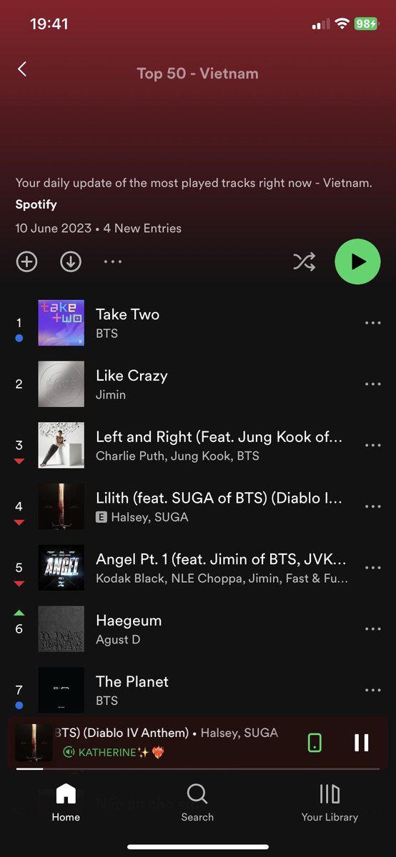 Lenakim0305's tweet photo. TIME TO TAKE TWO
WE GET TO TAKE TWO TODAY
TAKE TWO OUT TODAY
BTS COMEBACK DAY
#TakeTwo #TakeTwoTime
Chart hôm nay đẹp quá vẫn là con số 7 định mệnh của nhà mình 💜💜
Stream tiếp đi nha https://t.co/JSolDWygn1