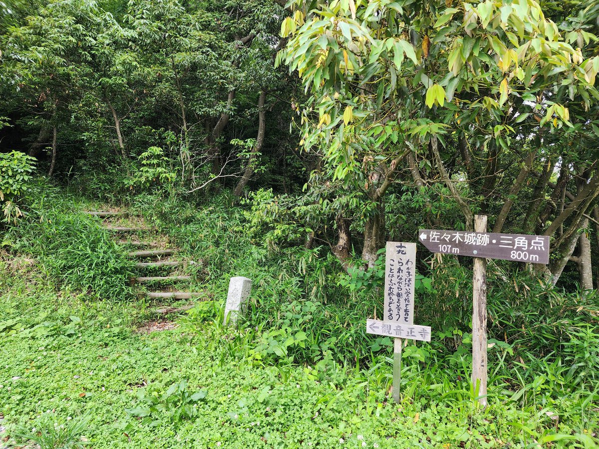 shibabango's tweet photo. 観音寺城

一夜で箕作山城を落とした織田軍に対し、観音寺城を無血開城する六角氏。

今回は登城せず下調べのみ。石垣や遺構っかり残っているので、丸１日かけてゆっくり観て回りたい。

#信長百戦城郭2023
#観音寺城の戦い vol.038 https://t.co/Jegf9HB9Y3
