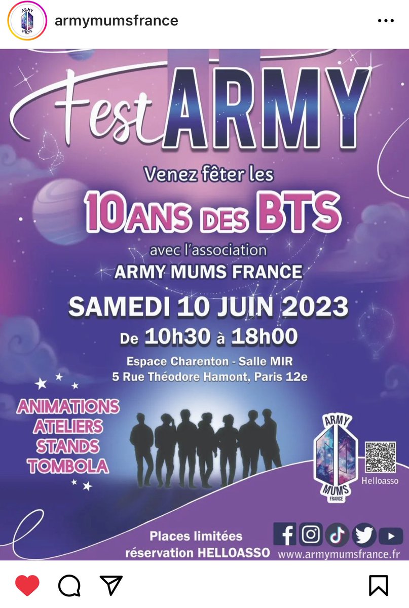 kstation_tv's tweet photo. Today, in #Paris, the @armymumsfrance are celebrating #BTS for 10 years. If you're there tag us in your tweets on RT all #kstationtv #kpop #france #frencharmy https://t.co/g6cBfz830R