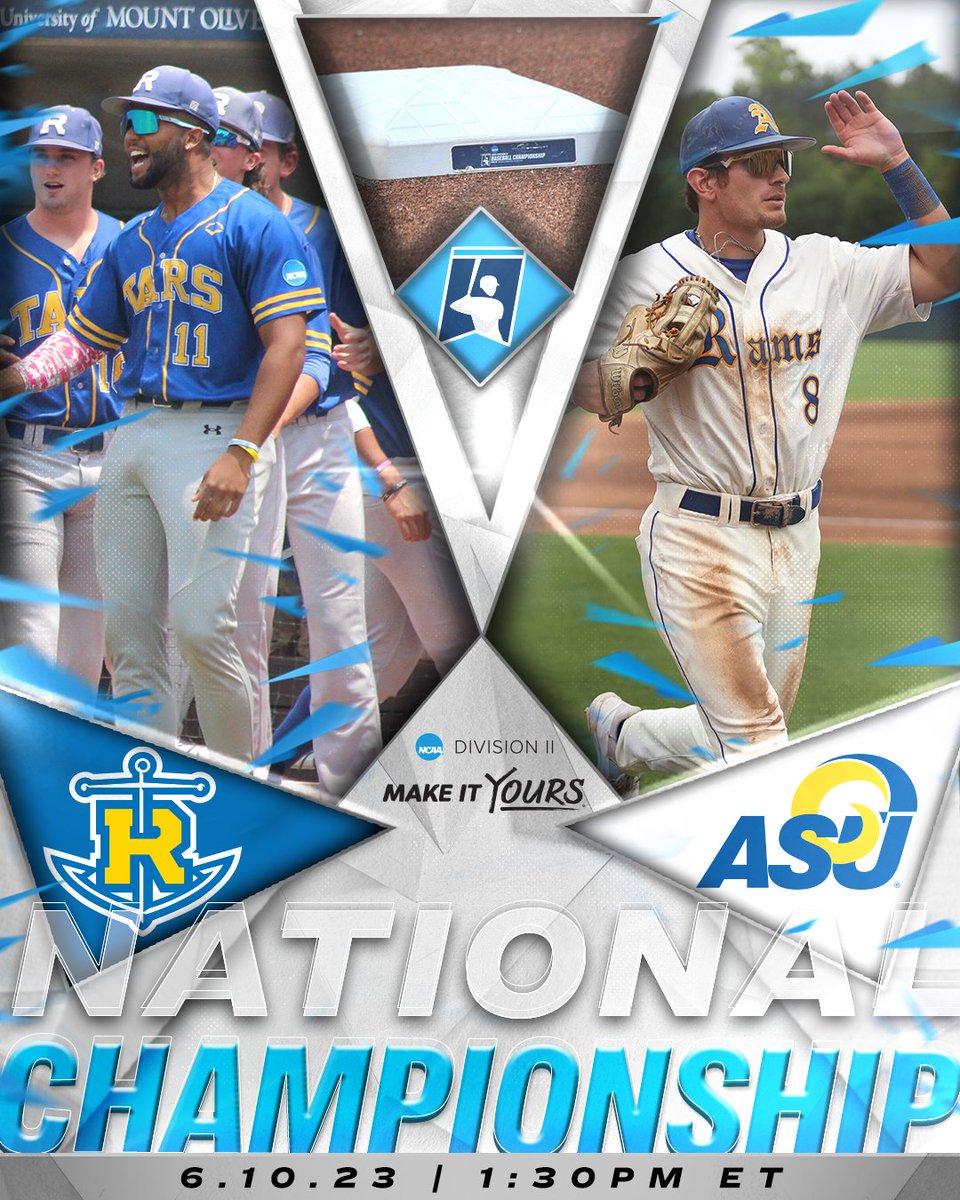 🏆 Day!

The #D2BSB Championship will be decided today with <a href="/angeloathletics/">Angelo State Athletics</a> and <a href="/RollinsSports/">Rollins Sports</a> battling for the national title at 1:30 p.m. ET. The Rams need just 1️⃣ win for the title, while the Tars need to win twice. 

💻|📊: on.ncaa.com/D2BSBGame14
📰: on.ncaa.com/23D2BSB