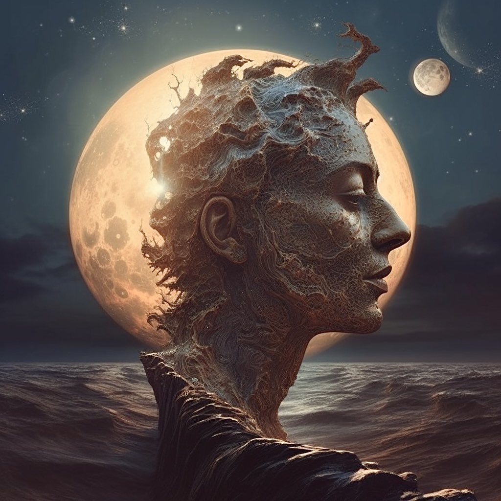 Every time the moon shines, I become alive #midjourney #aiart #aiartwork #ai #art #kidcudi