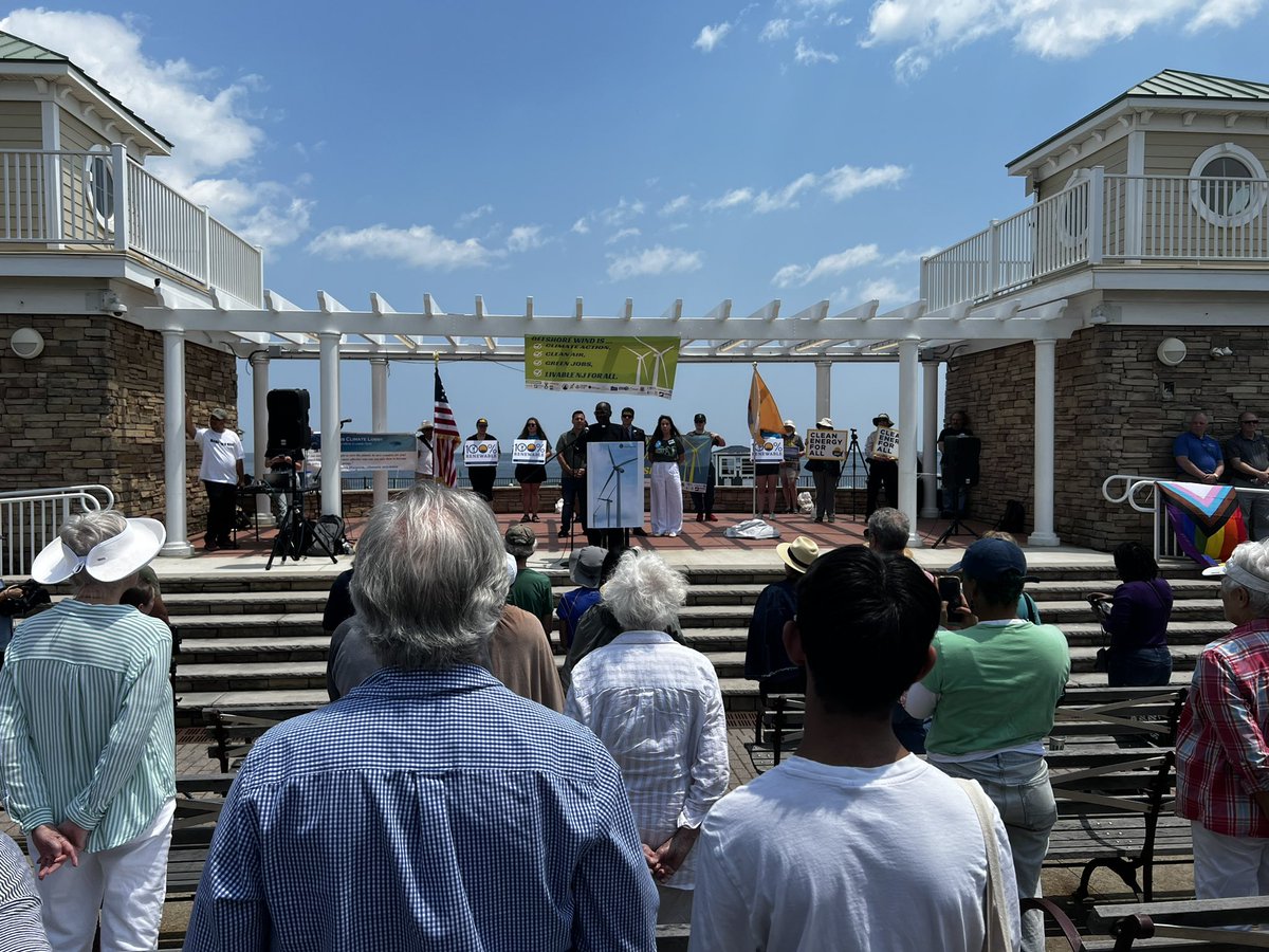 Offshore wind rally in Long Branch. Offshore Wind will create thousands of good paying union jobs