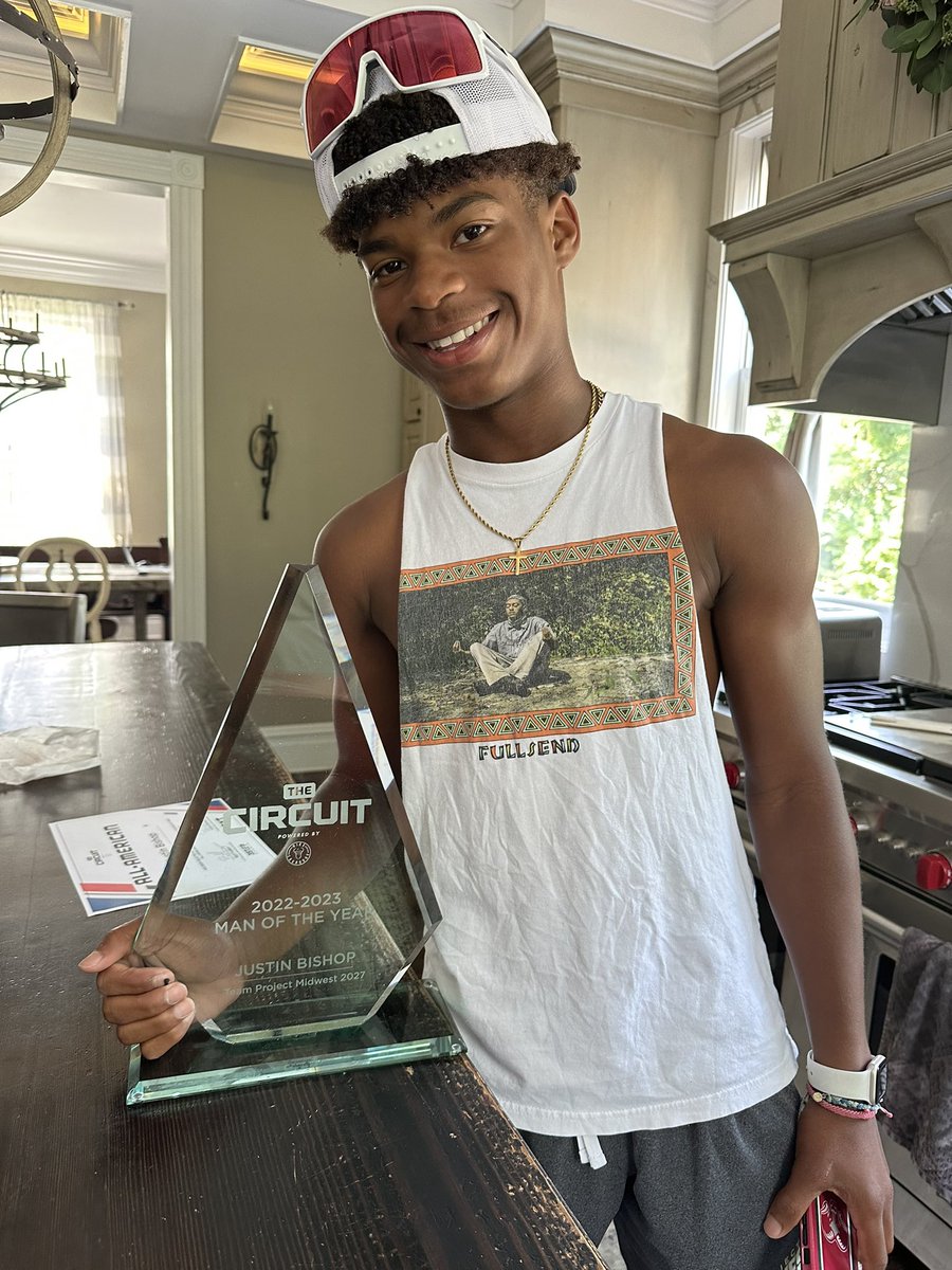 Excited for the future! Rising 9th grader and great young man, Justin Bishop, was selected as a top midfielder in his class in the country and won the National Man of the Year award. The future is bright!