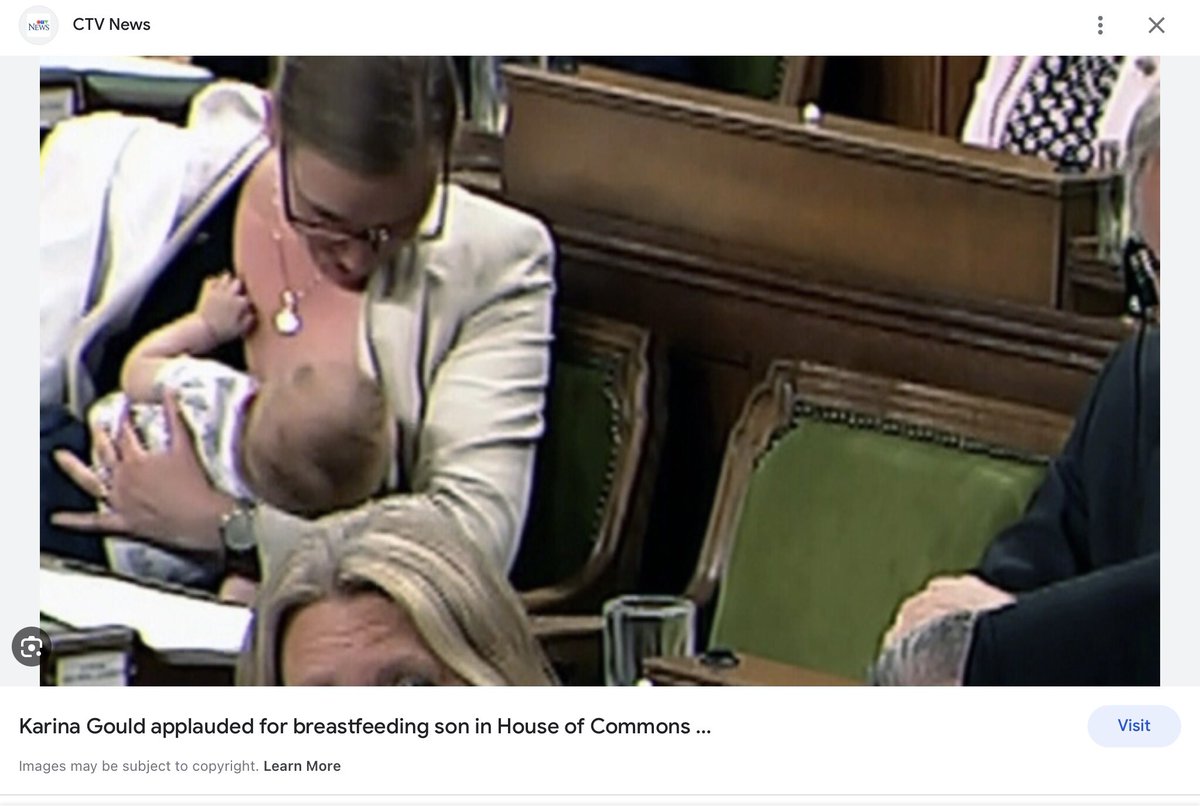 @ianrodenppc Let’s not for get Karina Gould breastfeeding her baby in the HOC