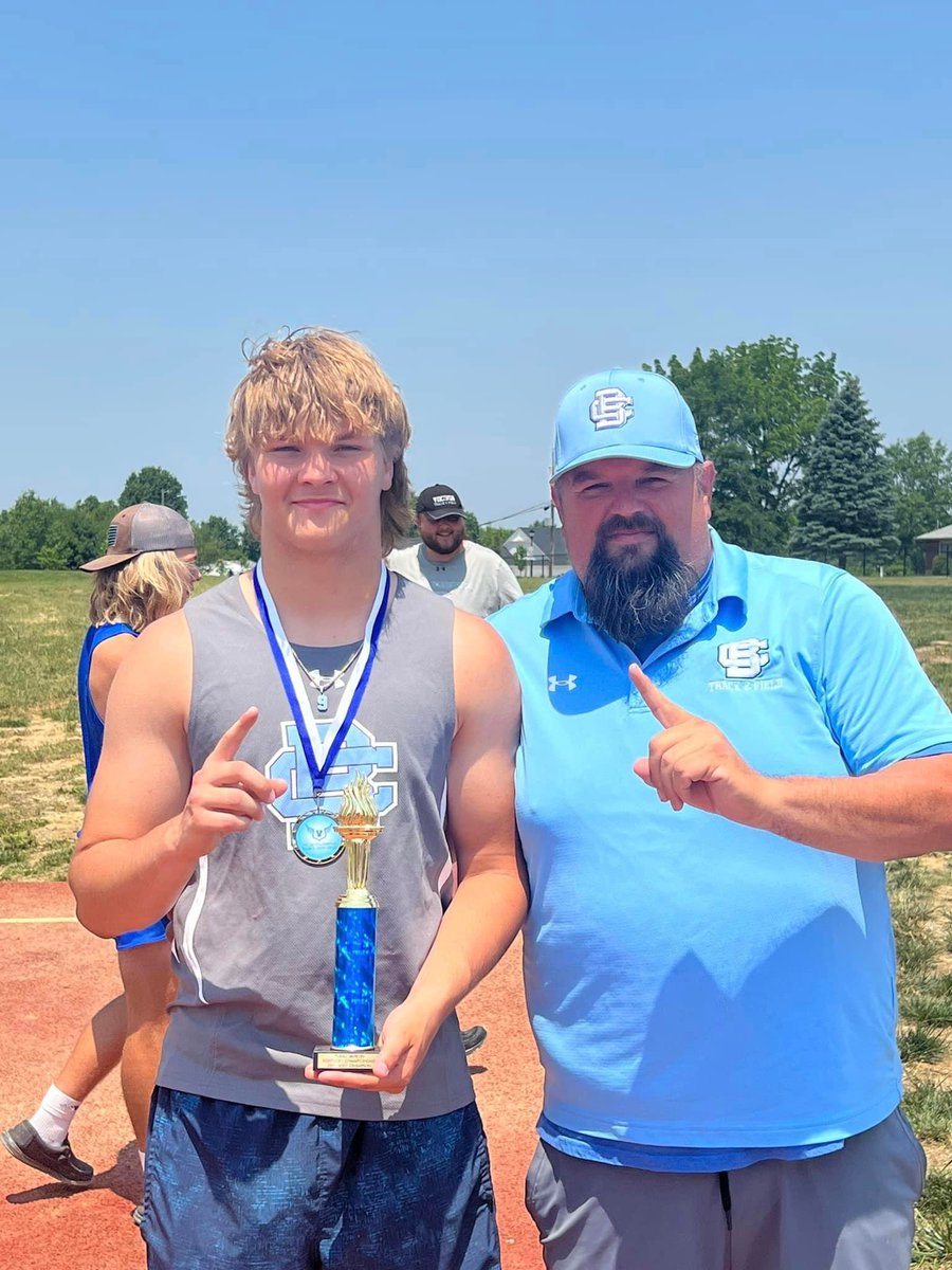 BooneCoRebels's tweet photo. #Track Junior Andrew Leibfarth took 1st and senior Macy Brown 8th today at the Turbojav Championship at Bishop Brossart. https://t.co/9REL6zmrbj