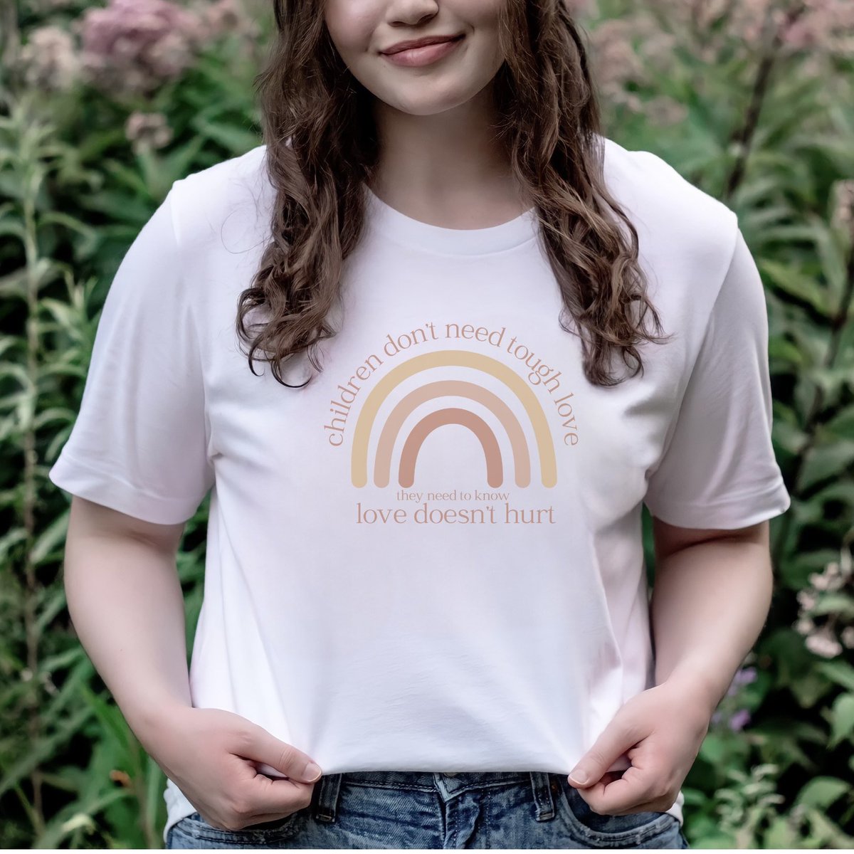 Our Love Doesn’t Hurt design is now available as a t-shirt!! 🥰 Children don’t need tough love. They need to know love doesn’t hurt. 💛🧡🩷
#childadvocacy #lovedoesnthurt #ootd #childrensmentalhealth 
etsy.com/listing/150030…