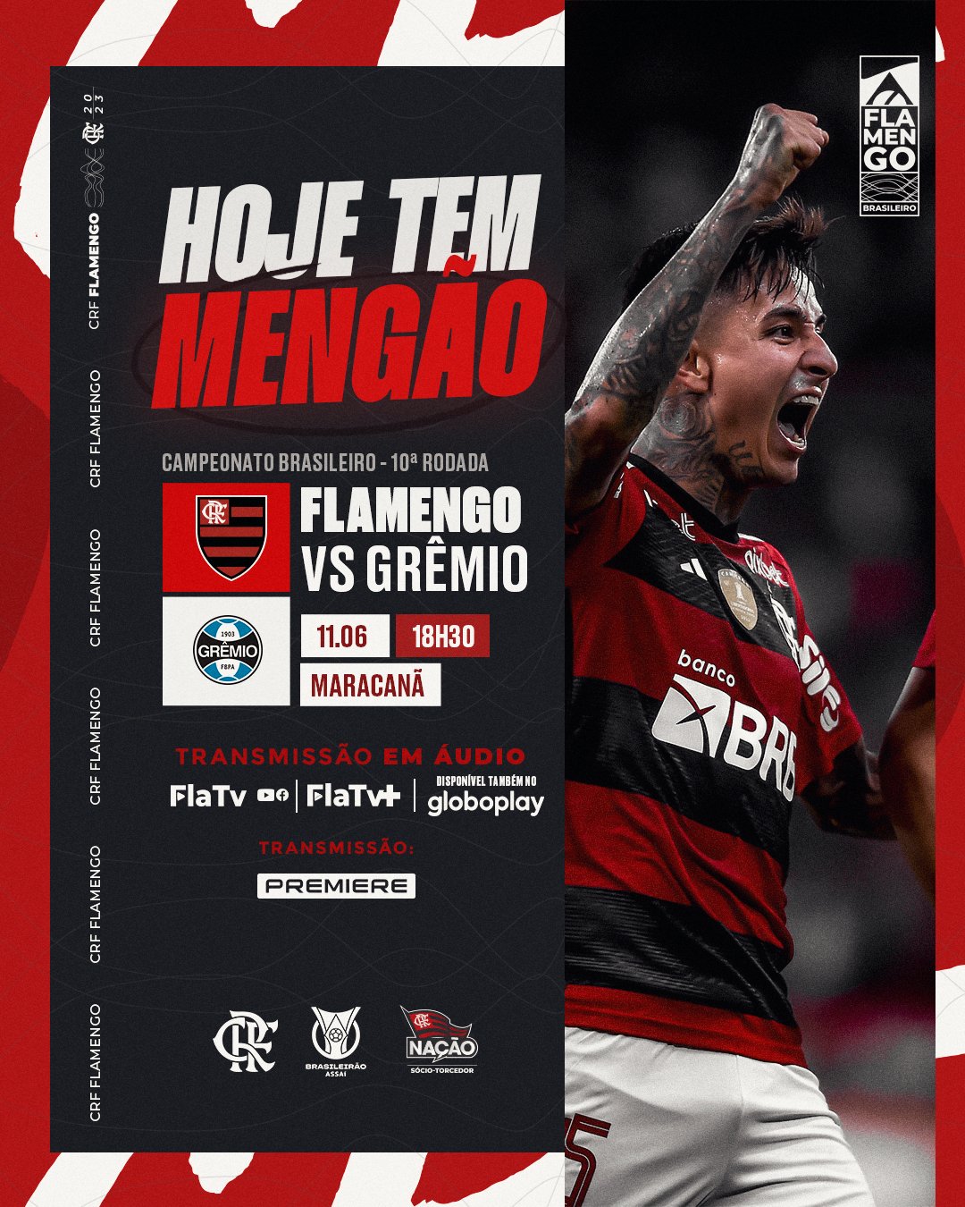 Flyer Jogadores de Futebol Semifinal Jogos Times Social Media PSD