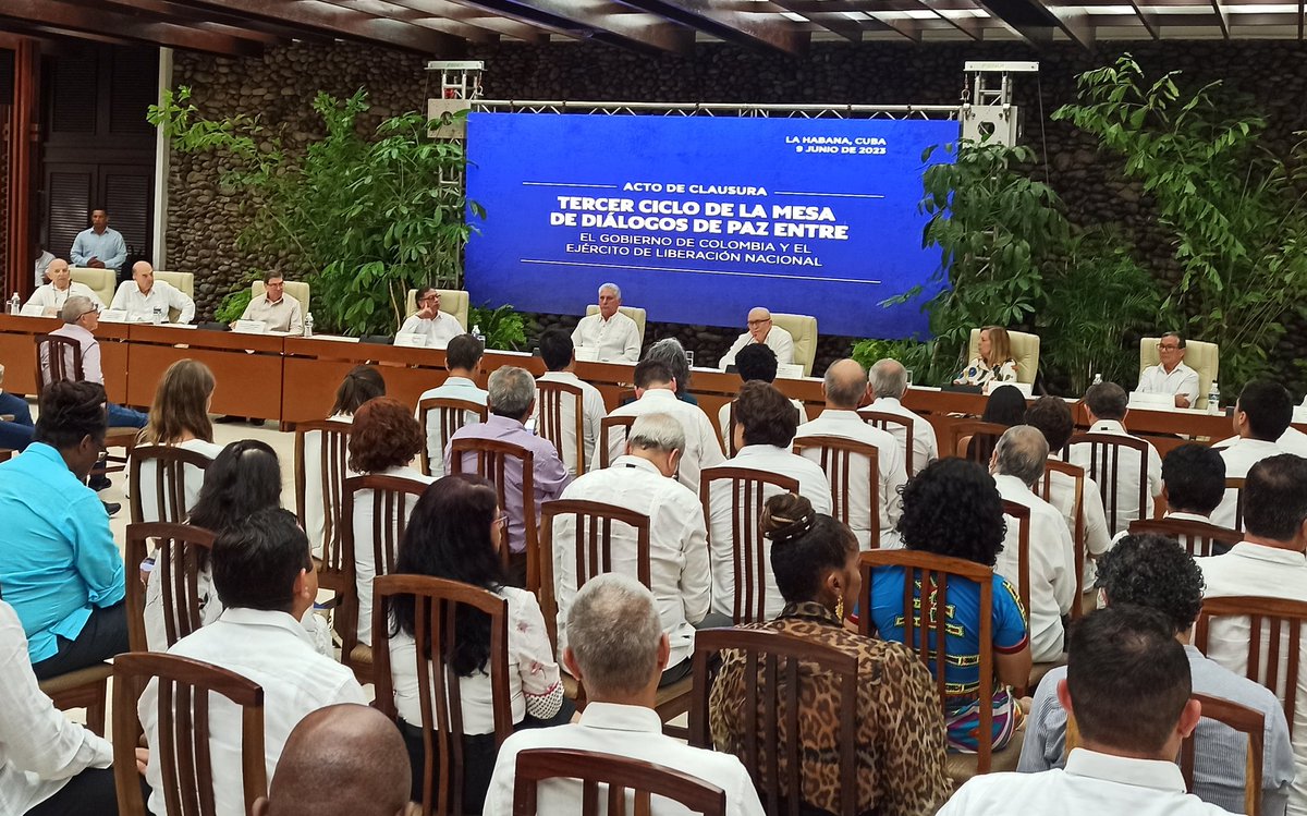Felicitamos al Presidente Gustavo Petro y al Ejército de Liberación Nacional (ELN) por los acuerdos logrados en el Tercer Ciclo de Diálogos de Paz en La Habana. Desde Venezuela, como siempre, ratificamos nuestro apoyo irrestricto al proceso de diálogo que contribuye a alcanzar la