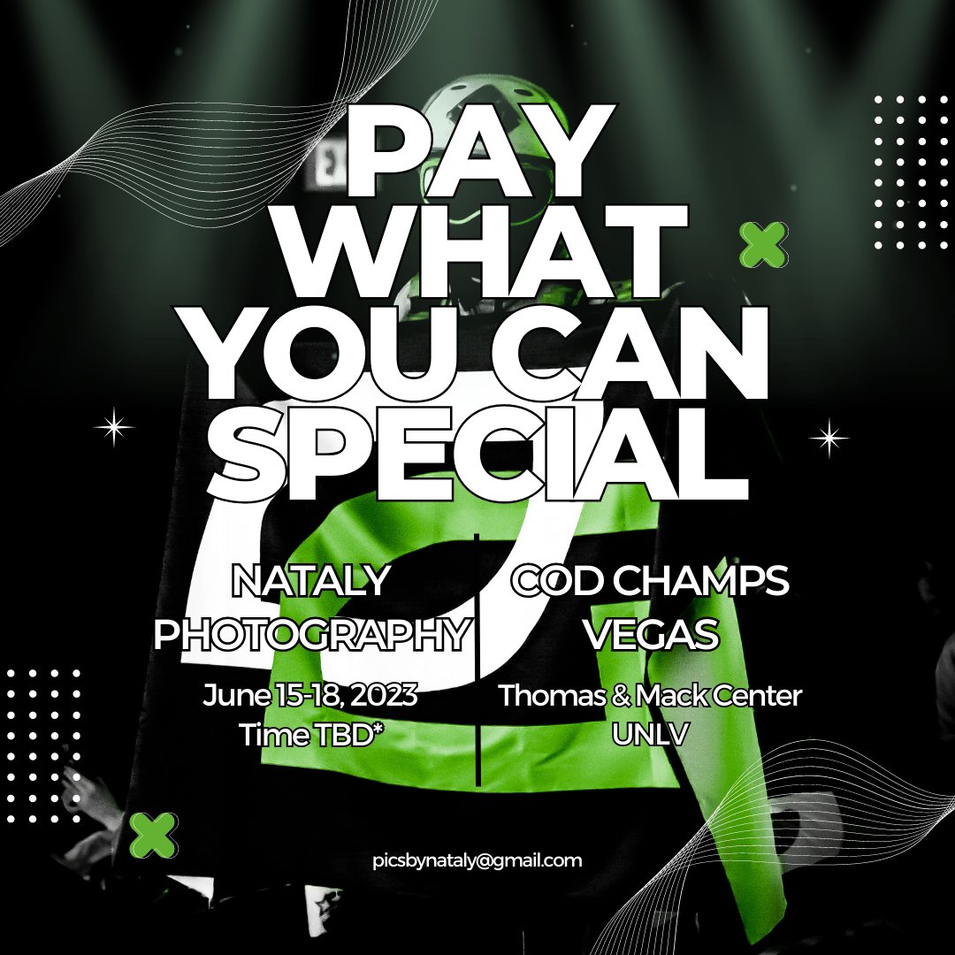 omfgnataly's tweet photo. With less than a week until Champs, I'd like to invite everyone to my special! 📸

Tell your friends, teammates etc. 💚 https://t.co/7VDgSS7Kn0