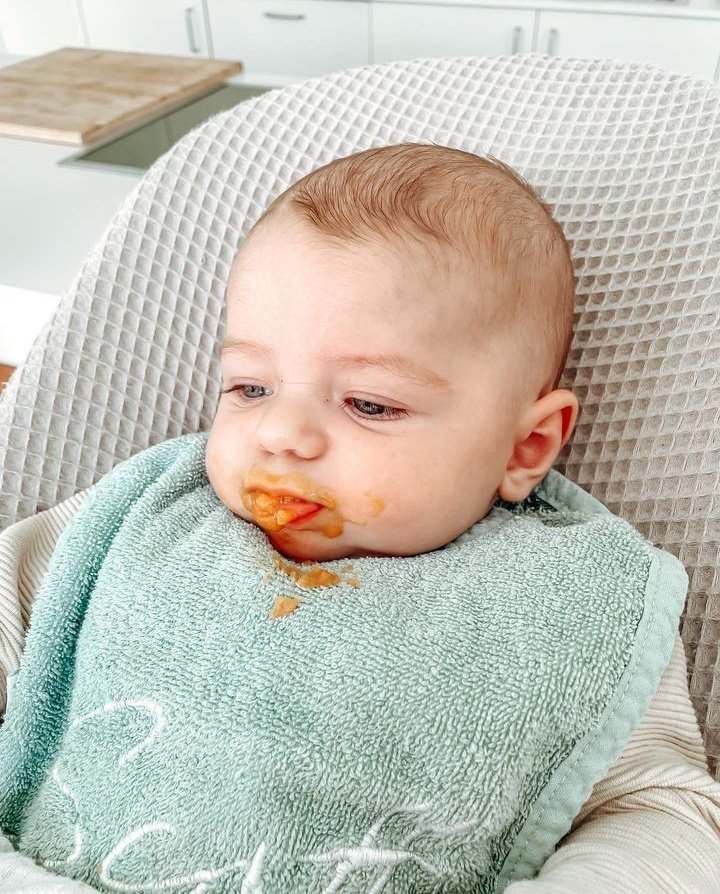 》 Primera papilla. 🍲🍴

Creo que no le gustó. 😔