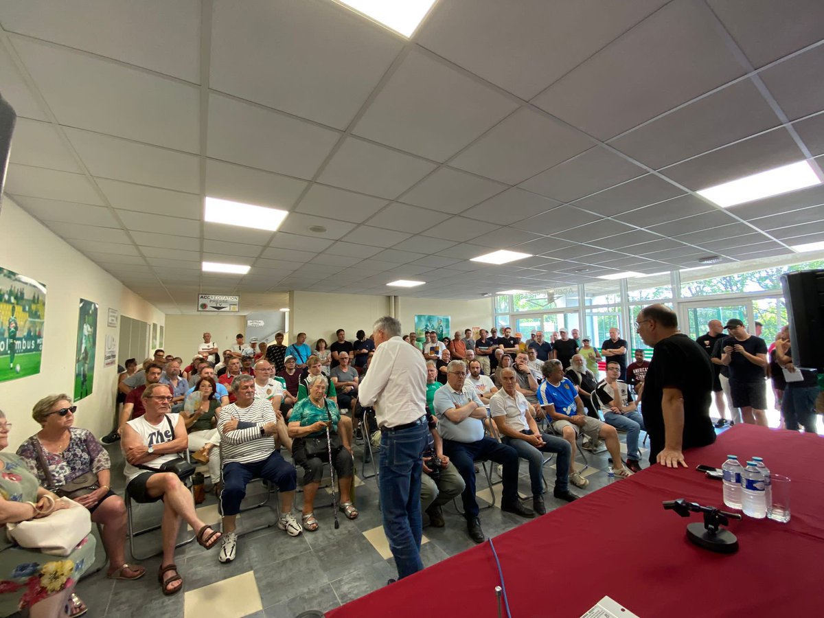 _CSSA's tweet image. Retour en 📸 sur l’intervention du président devant les supporters 🟢🔴