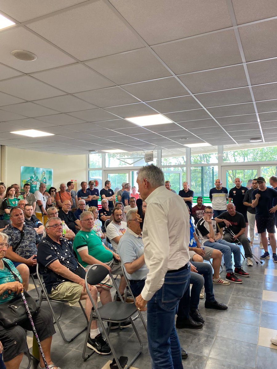 _CSSA's tweet image. Retour en 📸 sur l’intervention du président devant les supporters 🟢🔴