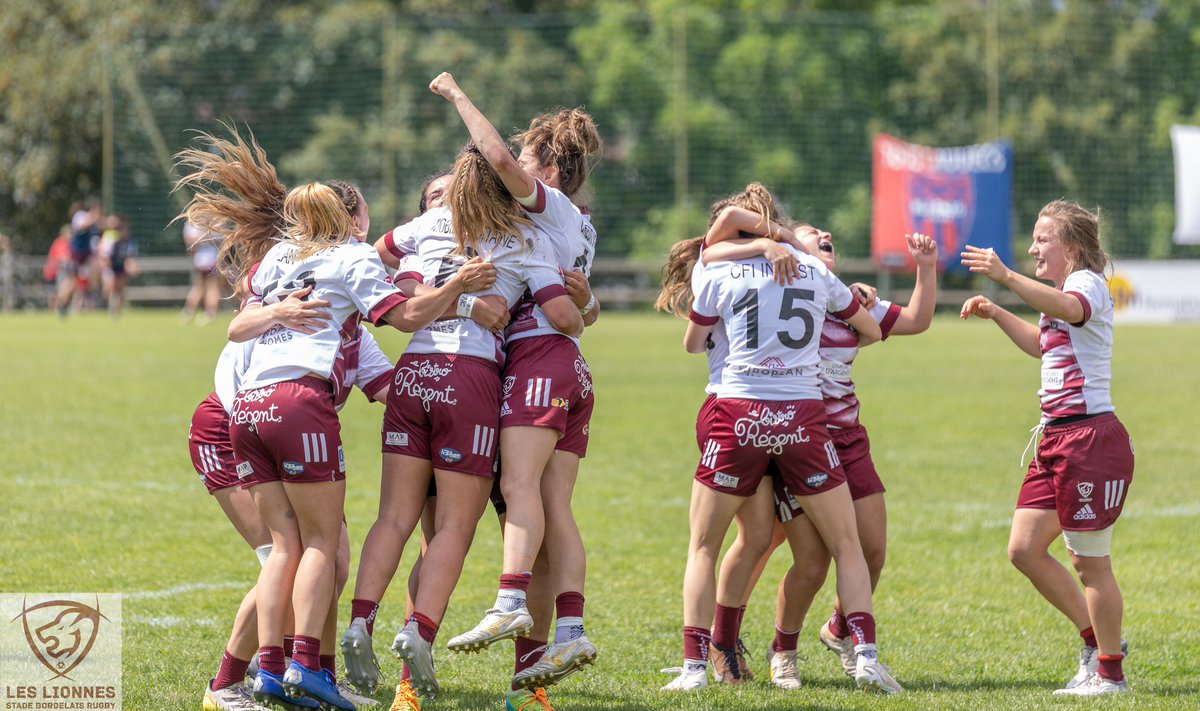 𝗟𝗲𝘀 𝗟𝗶𝗼𝗻𝗻𝗲𝘀 🦁

Les Lionnes sont Championnes de France ! Au terme d'un match accroché face à Blagnac les Lionnes remportent leur duel grâce à un essai de Julie Annery à la 78e (26-23)😍

Félicitations à elles ! 

#iloveubb #LionnesStadeBordelais