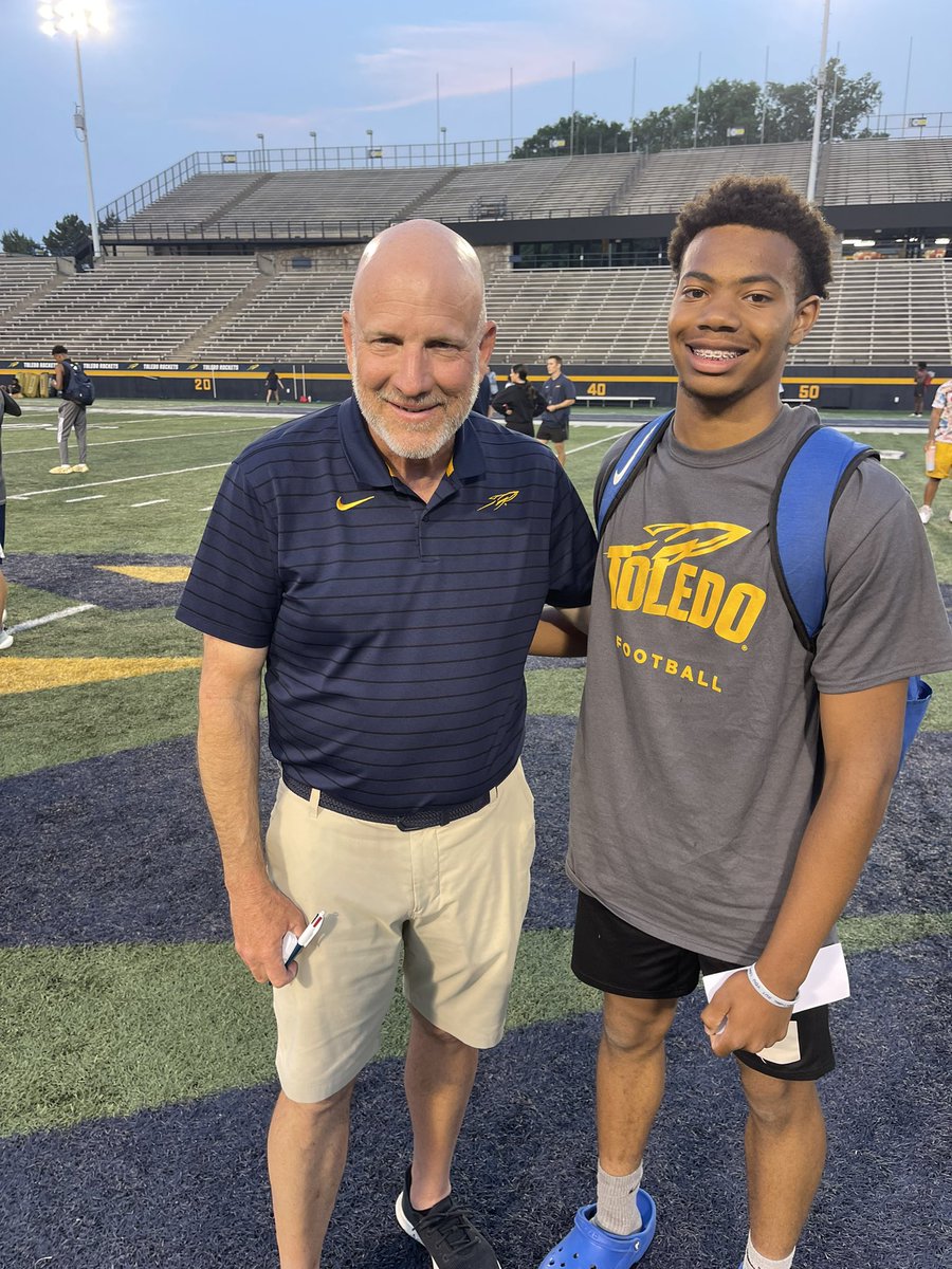wavyjames_4x's tweet photo. Had a good time competing at @ToledoFB camp yesterday. @ToledoQBs @CoachFlemWR @SalineFootball https://t.co/P14wFPM1kV