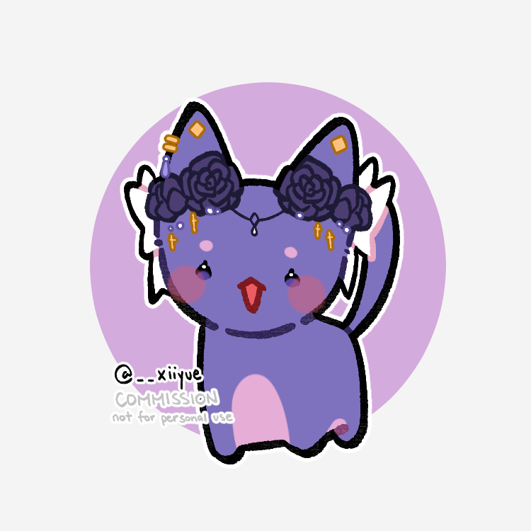 xseiyaya's tweet photo. meowmeow for aloe 💜  |  💙 thanku for commissioning me #AwoeArt https://t.co/lCrZyMAoOv