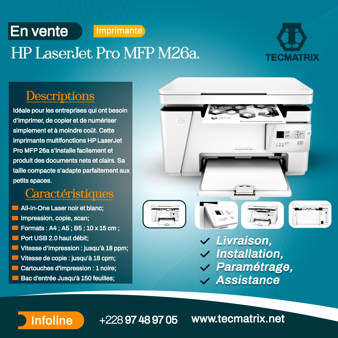 tecmatrix_'s tweet photo. Livraison, Installation, Assistance.
WhatsApp : https://t.co/glnofW5dzD #togo #togoinfirmatique https://t.co/345RXe7jr7