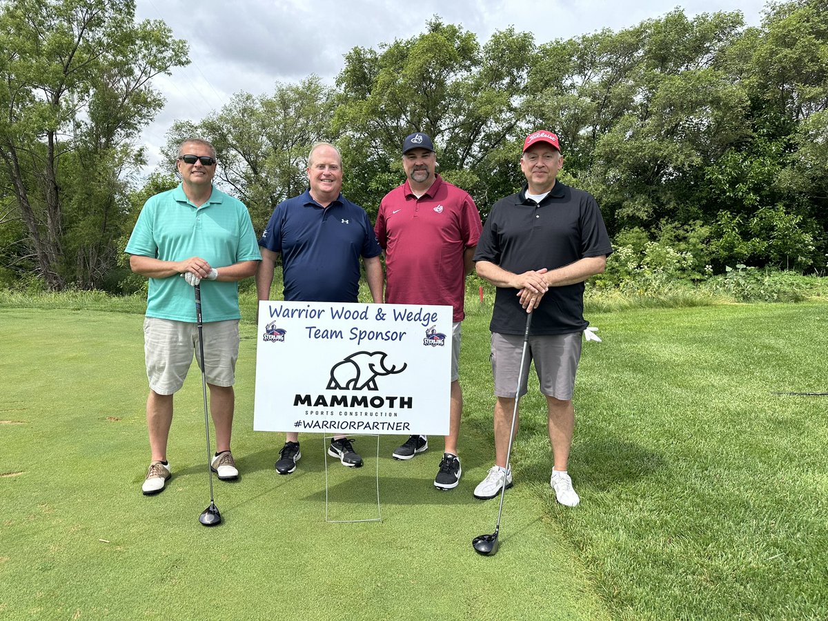 Enjoying a great day of golf with our friends from Rose Hill, Hesston, and Sterling College. Proud to be a sponsor for the @SterlingCSports tournament! @kclogan @CoachBrouillett @jmorris06 @SC1979sdowning @MammothBuilt