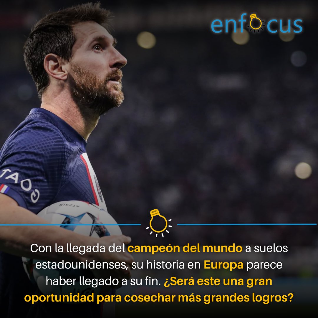 Enfocusperu's tweet photo. #Deportes ⚽ Con la llegada del campeón del mundo a suelos estadounidenses, ¿será esta una gran oportunidad para cosechar más grandes logros? 👀

✍🏻 @StephanoJz 

💡Lee la nota aquí💡
https://t.co/kRuHzb7i0b

#PrendeElFoco #Enfocus #Messi #LionelMessi #Argentina #PSG #InterMiami https://t.co/aZtyXV0PQM