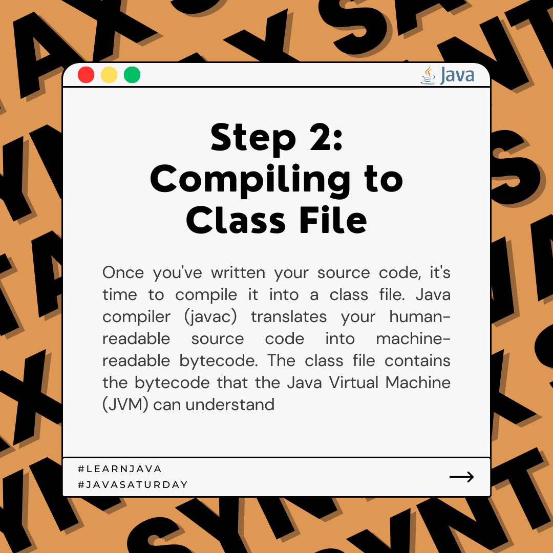 SyntaxSavants's tweet image. 🚀 Java Essentials: How to Run a Java File! 💻🔥

#JavaProgramming #CodeEssentials #WriteOnceRunAnywhere #JVM #Bytecode #CodingJourney #CodeBasics #CodingBeginner #SyntaxSavants #LearningToCode #ProgrammingJourney #learn #LearnJava #JavaSaturday