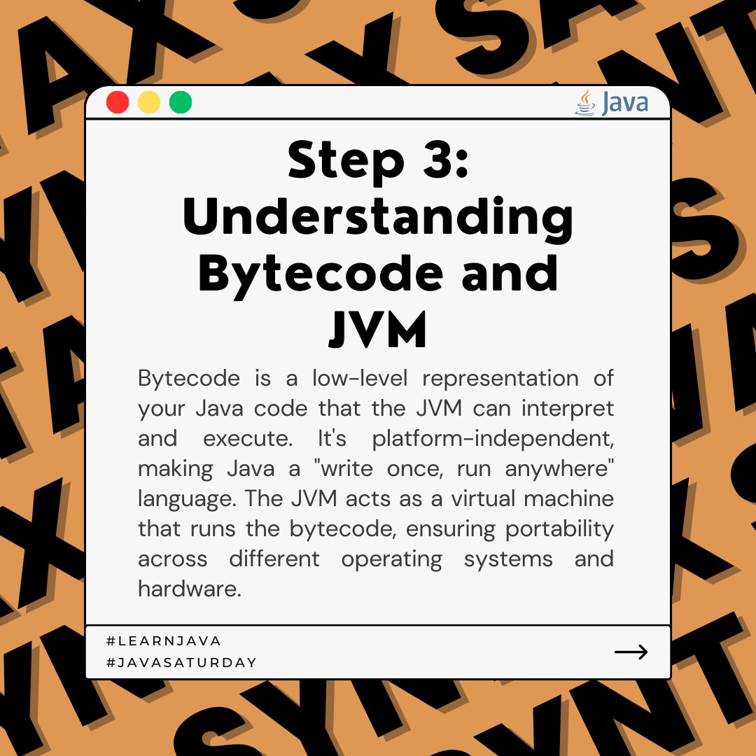SyntaxSavants's tweet image. 🚀 Java Essentials: How to Run a Java File! 💻🔥

#JavaProgramming #CodeEssentials #WriteOnceRunAnywhere #JVM #Bytecode #CodingJourney #CodeBasics #CodingBeginner #SyntaxSavants #LearningToCode #ProgrammingJourney #learn #LearnJava #JavaSaturday
