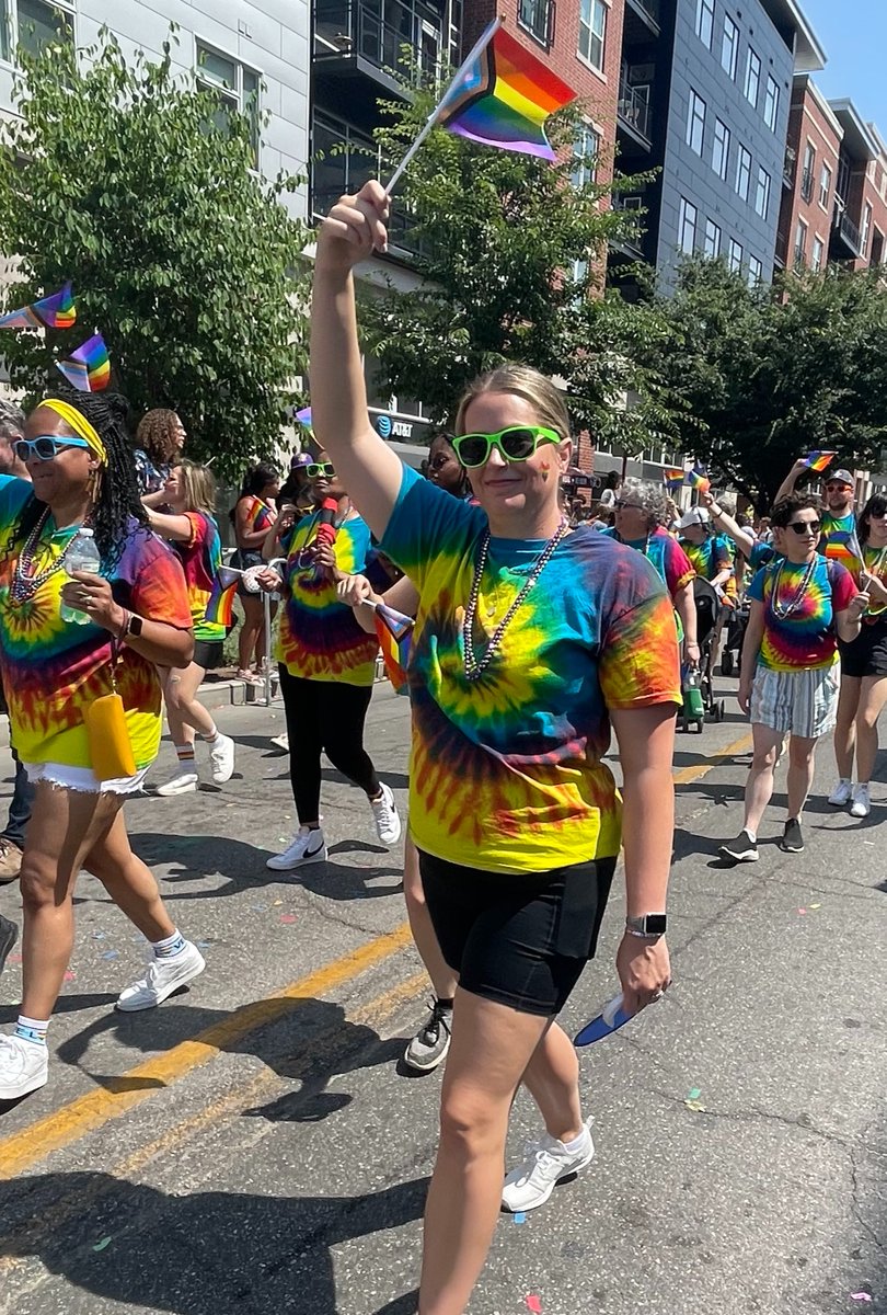 More pictures of @Regenstrief community, including @RachelPatzerPhD, participating in @indypride festivities. #Pride2023 / #IndyPride