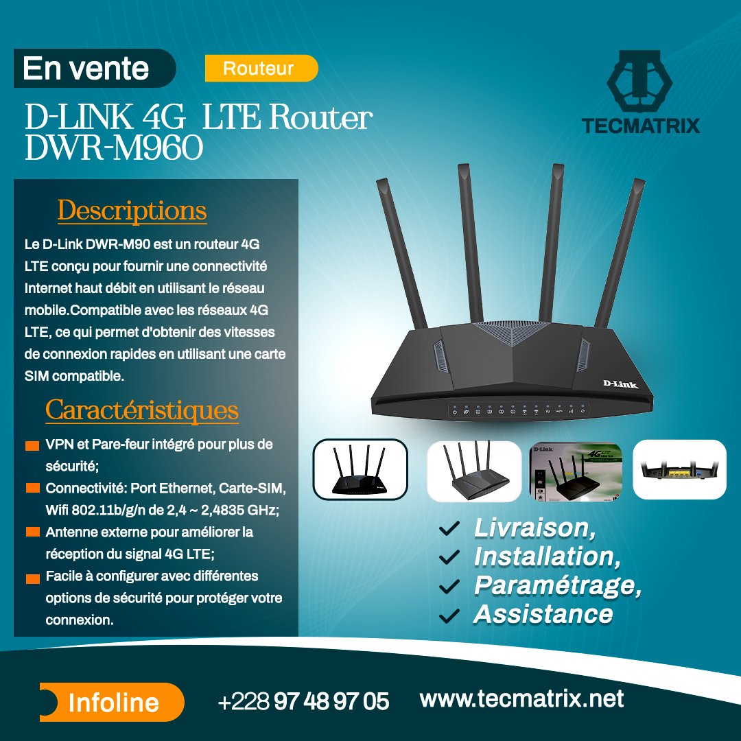 tecmatrix_'s tweet photo. Livraison, Installation, Assistance.
WhatsApp : https://t.co/1JR3tDlIyF #togo #togoinfirmatique https://t.co/676w9oSvCD