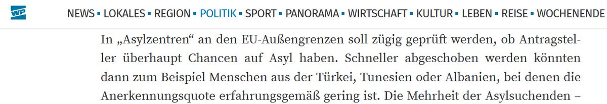 abschiebung_nrw's tweet photo. So viel falsche Informationen auch in Presse zurzeit. #Westfalenpost schreibt zu EU-Asylverhandlungen, Anerkennungsquote von #Türkei sei erfahrungsgemäß gering,deswegen seien #Abschiebungen bald rascher möglich.  

Falsch: EU-weit lag Schutzquote Türkei 2022 bei 36 Prozent. [1/2] https://t.co/vmotyhFuaK