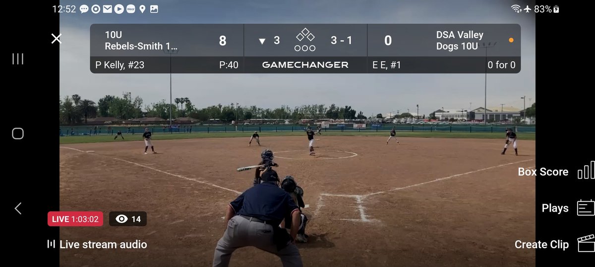 Thanks to <a href="/TMobile/">T-Mobile</a> for the free wifi on <a href="/AmericanAir/">americanair</a> I can watch the live stream of my daughter's softball game from 32,000 feet!  Grateful for the ability to stay connected to the important things.💗  Go Rebels!