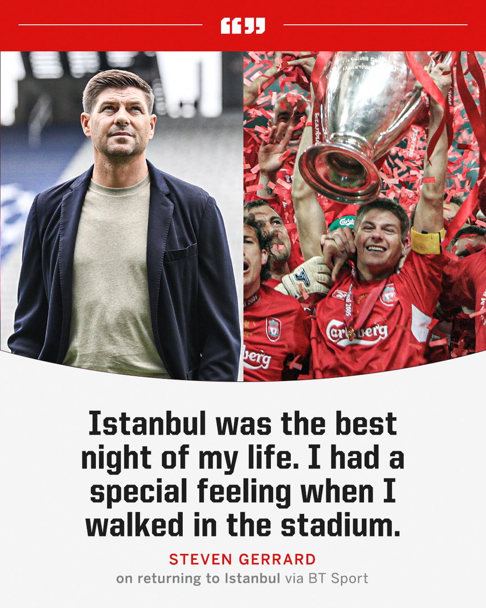 ESPNUK's tweet photo. Steven Gerrard was reminiscing on his return to Istanbul 🥺 https://t.co/3Wo9yKkIec