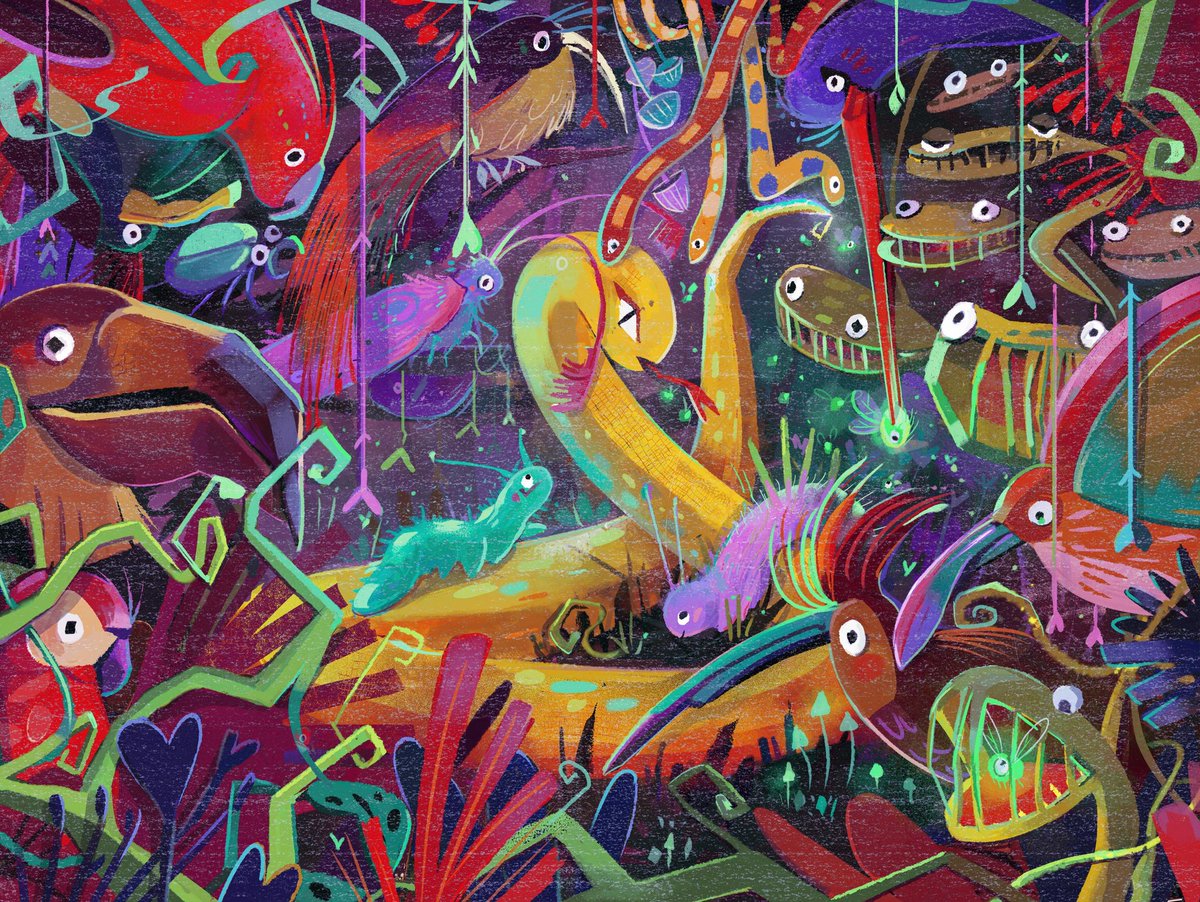 a_wajda_illo's tweet photo. Capturing the essence of connection and togetherness in our world, these illustrations depict the interwoven tapestry of life. Just like the small worm, we are intertwined with nature, animals, and each other. #kidlit #illustration #kidlitart #illustrationart #PrideMonth https://t.co/fGnhf30yDn