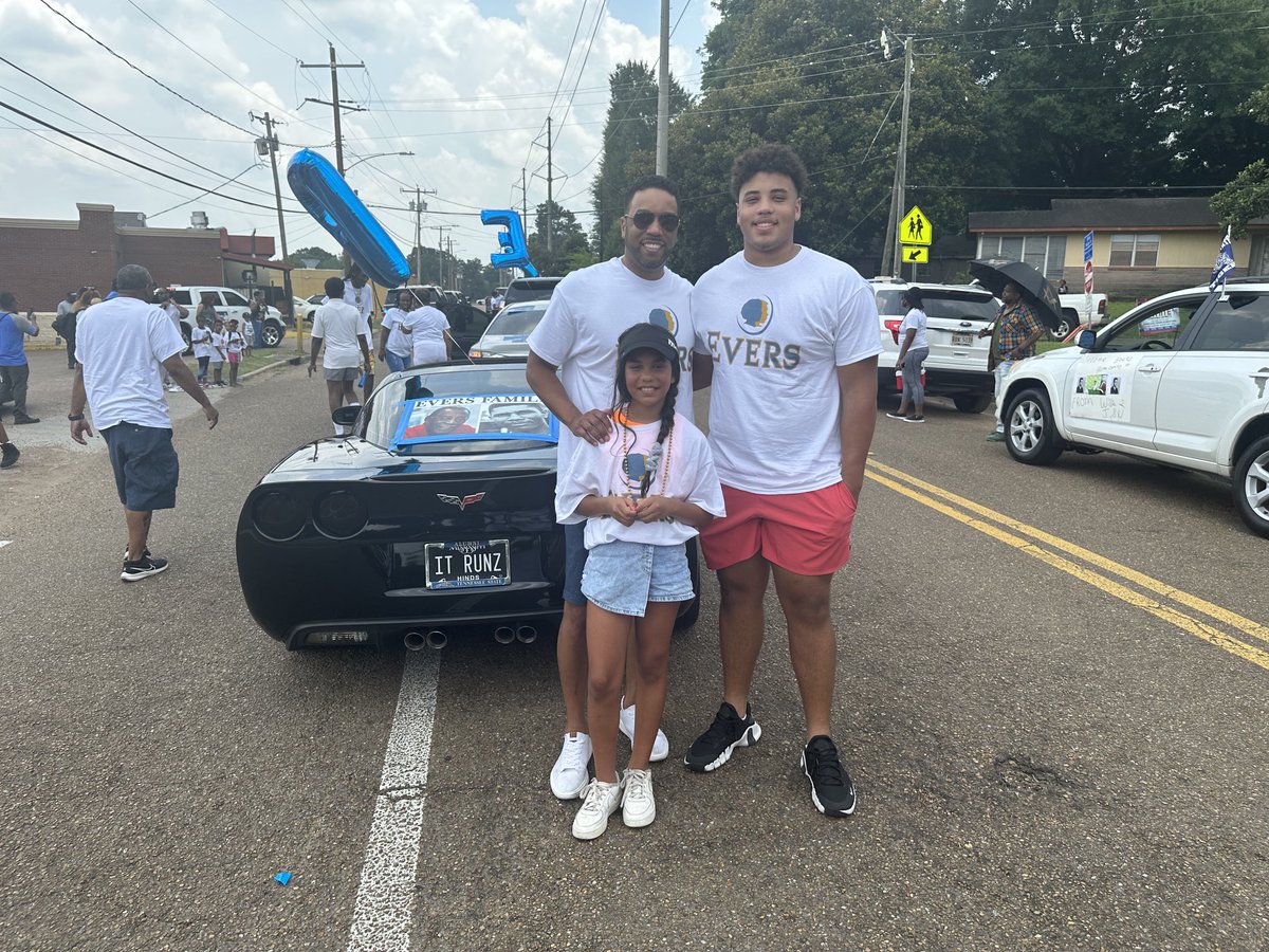 Getting ready for the parade.  Just missing my oldest ⁦@NickEvers12⁩ in this pic.  #Legacy #MedgarEvers