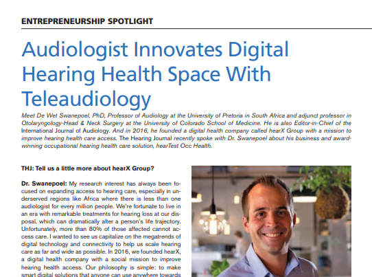 NEW #EntrepreneurshipSpotlight! Learn how @DeWetSwanepoel innovated in the digital hearing space. #audiology #innovation ow.ly/NHfA50OKwnc