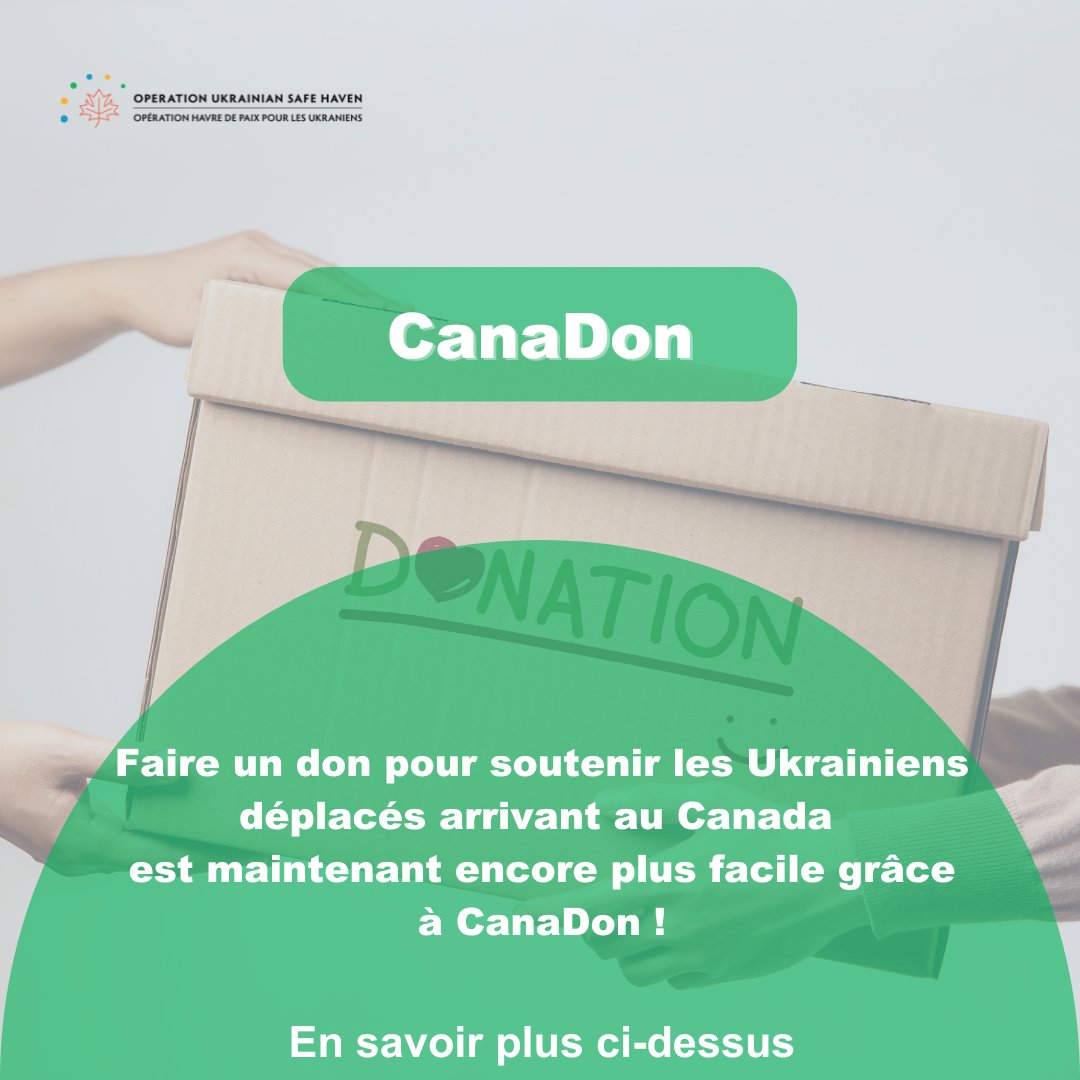 OUSH_OHPU's tweet image. 📢 Des nouvelles de l&apos;équipe OUSH !
Nous sommes ravis d&apos;annoncer notre partenariat avec @CanaDon, qui vise à rendre plus accessible le don pour soutenir les Ukrainiens déplacés qui arrivent au Canada.
Pour faire un don, bit.ly/3OXT074. 
#OUSH  #SupportDisplacedUkrainians