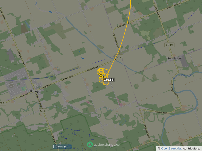 SkyCirclesYOW's tweet photo. C-FLIB, an STANDARD LIBELLE 201B, call sign CFLIB is circling over Clarence-Rockland at 5187 feet, speed 49 MPH, 1.1 miles from Cobbs Lake Creek https://t.co/0t3DLAdkHI https://t.co/VaXXVVd1ga