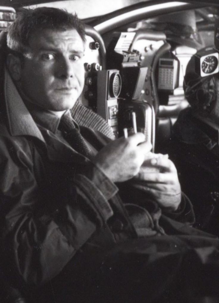 Harrison Ford on the set of Blade Runner (1982)