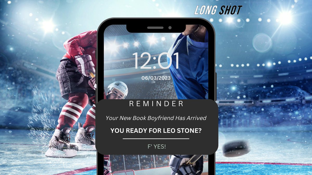 Have you met Leo Stone?
#LongShot #HockeyRomance #takingtheshotseries 
#CollegeRomance #SportsRomance #bookboyfriend #BrothersBestFriend #newrelease #hockeyromance #booktwt 

geni.us/LongShot-KU